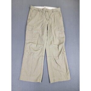 North Face Cargo Pants Mens 34 Green Outdoor Hiking Ripstop 100% Cotton Durable